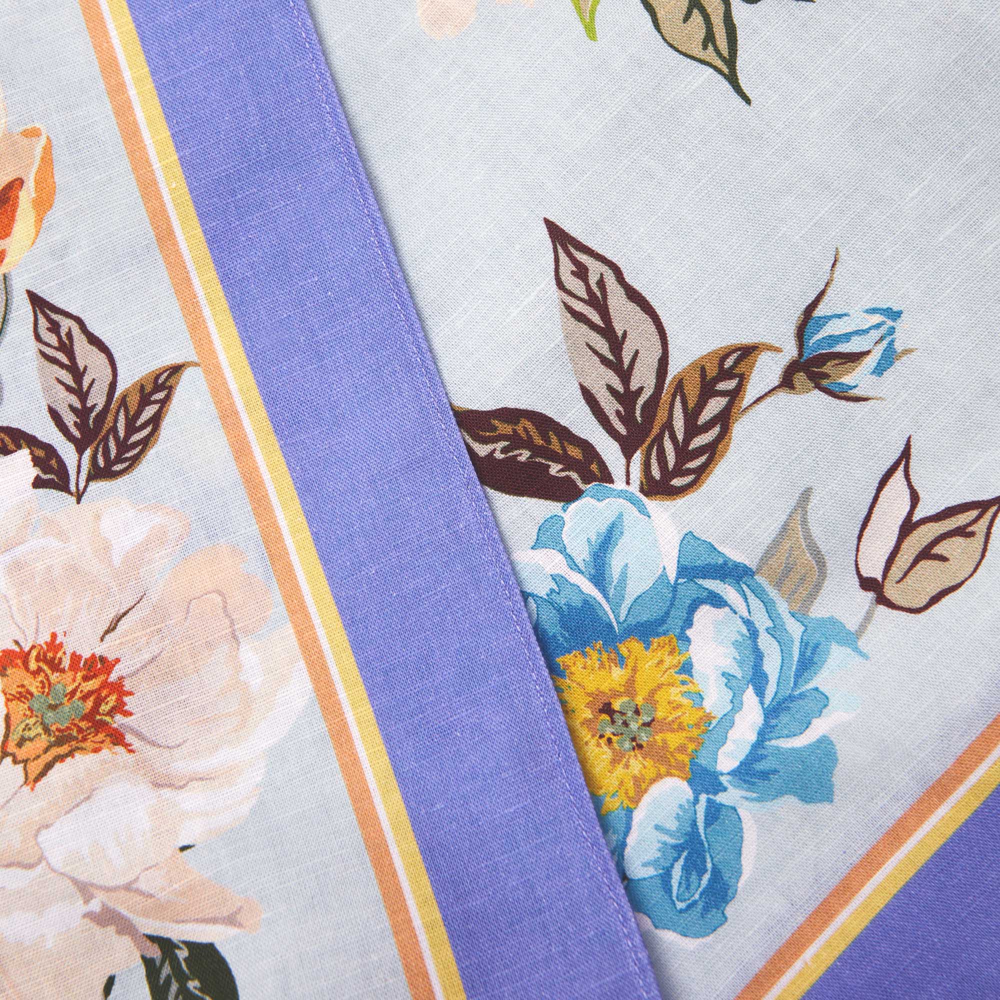Blue Floral Linen Top - Image 5