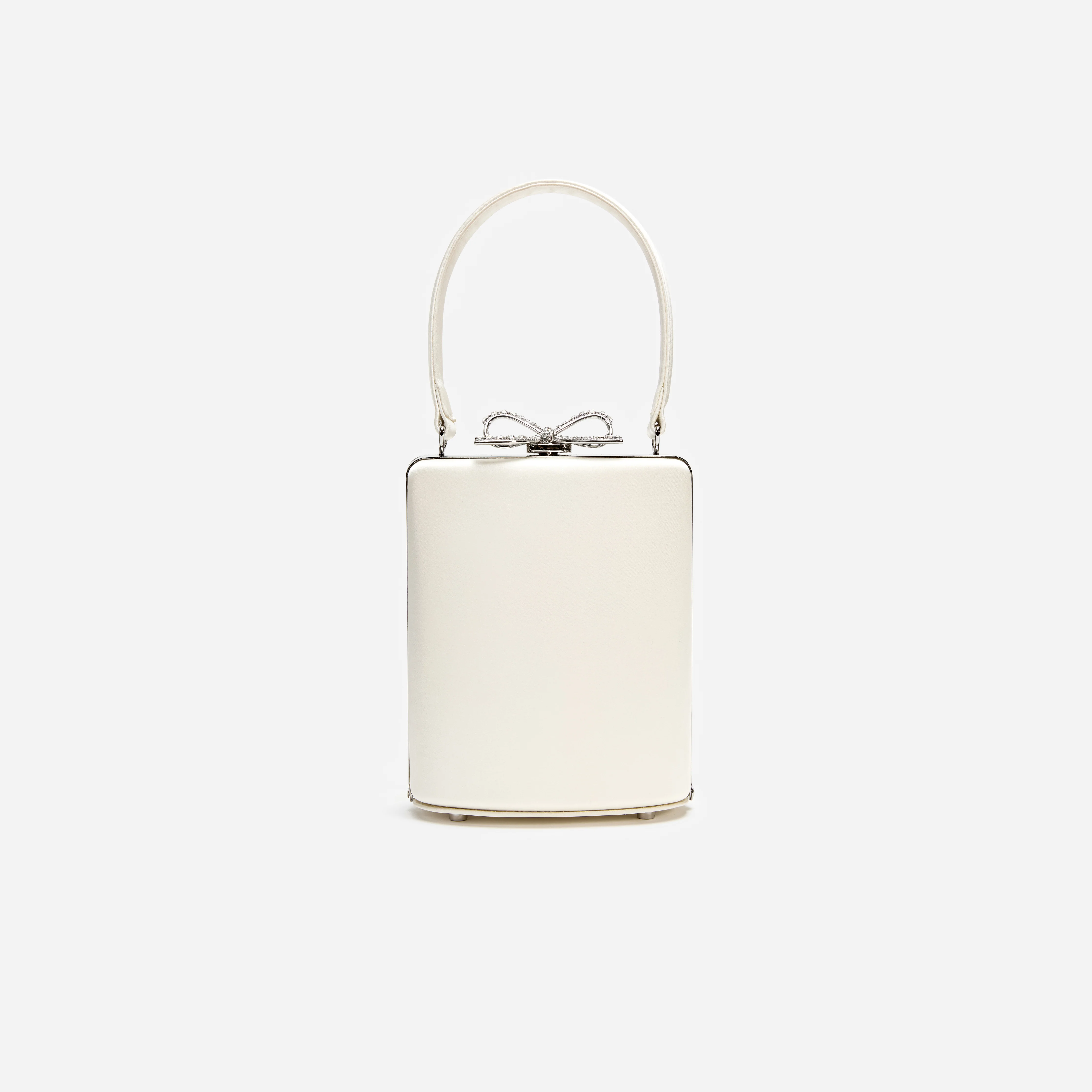 Champagne Satin Mini Bow Bag