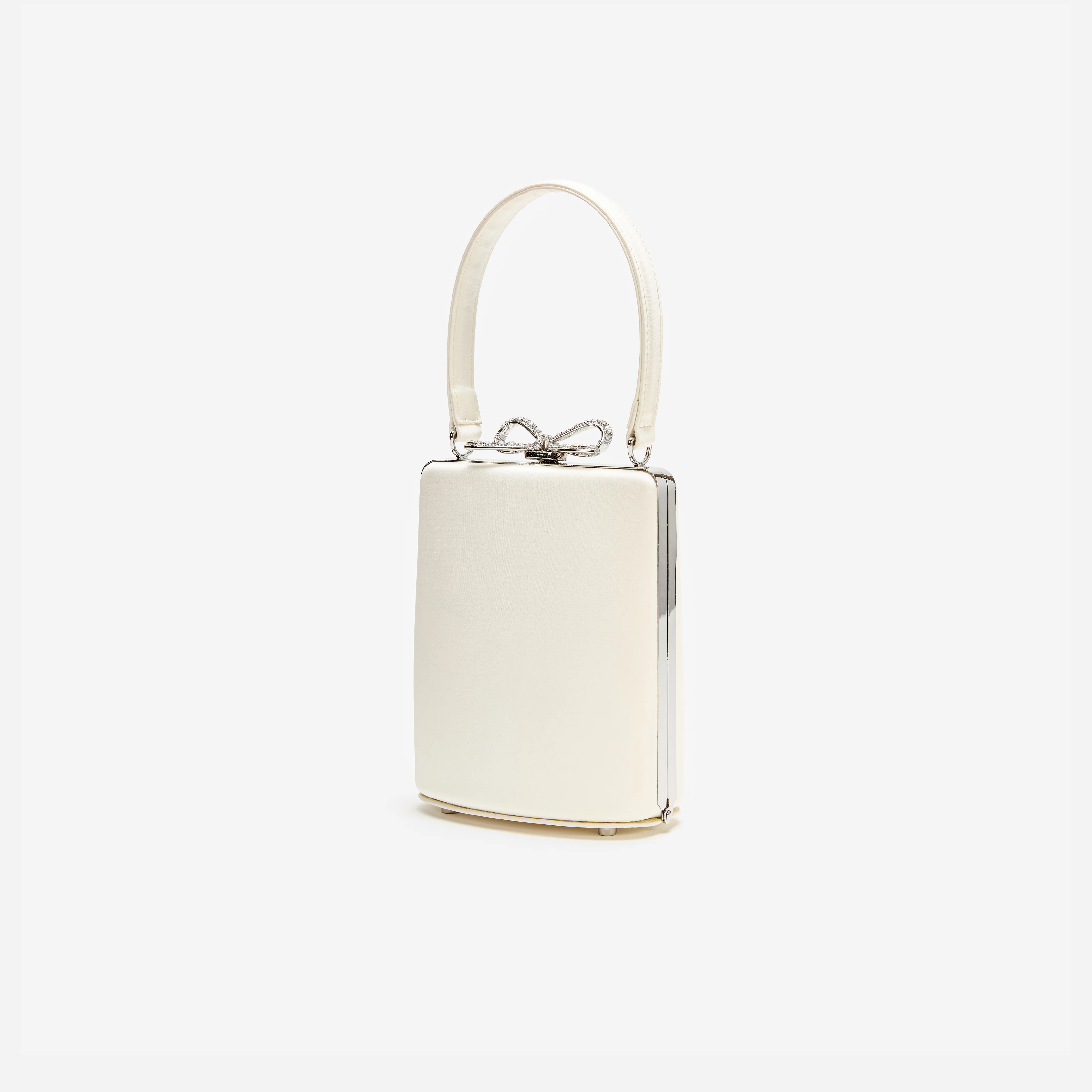 Champagne Satin Mini Bow Bag - Image 2