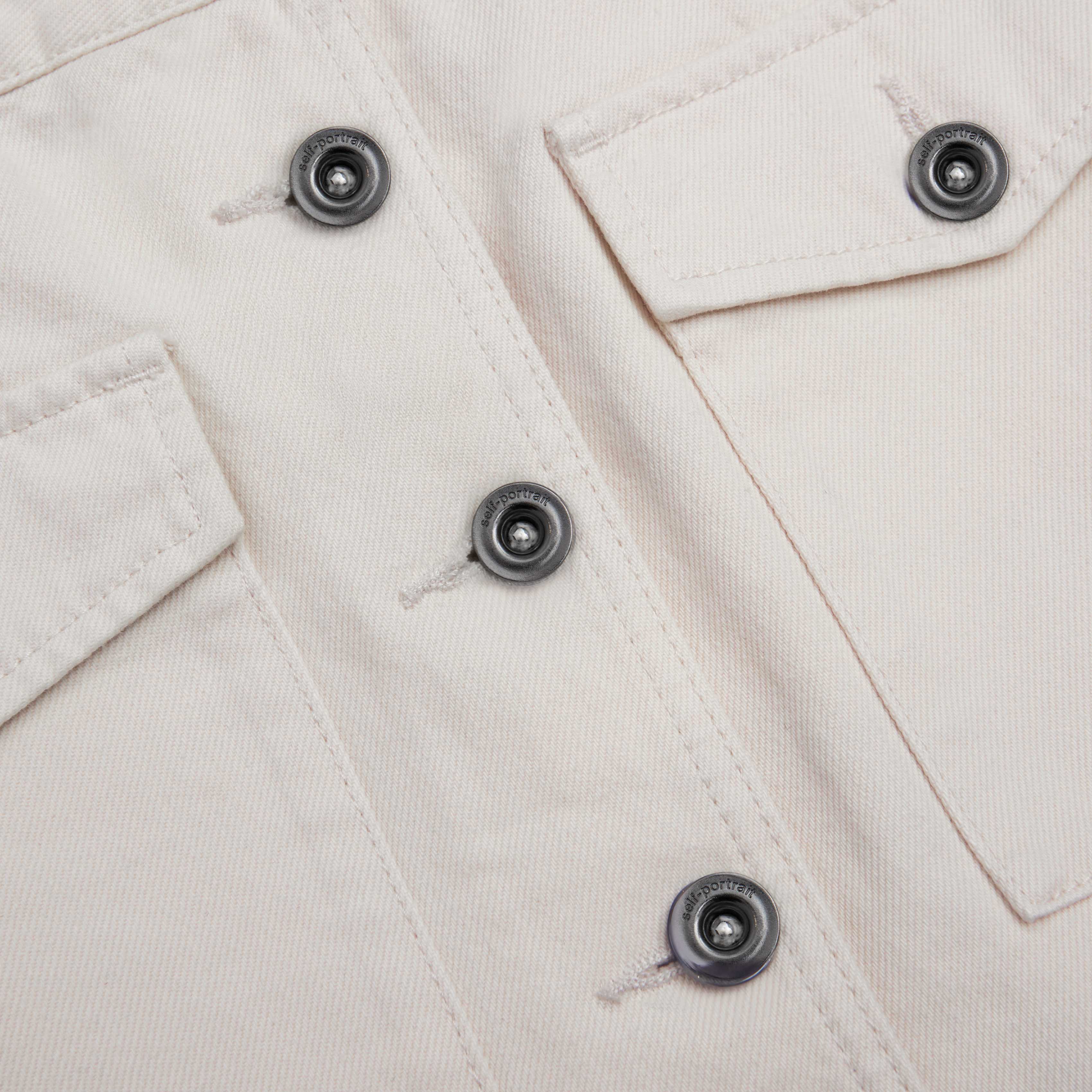 Cream Denim Midi Skirt - Image 5