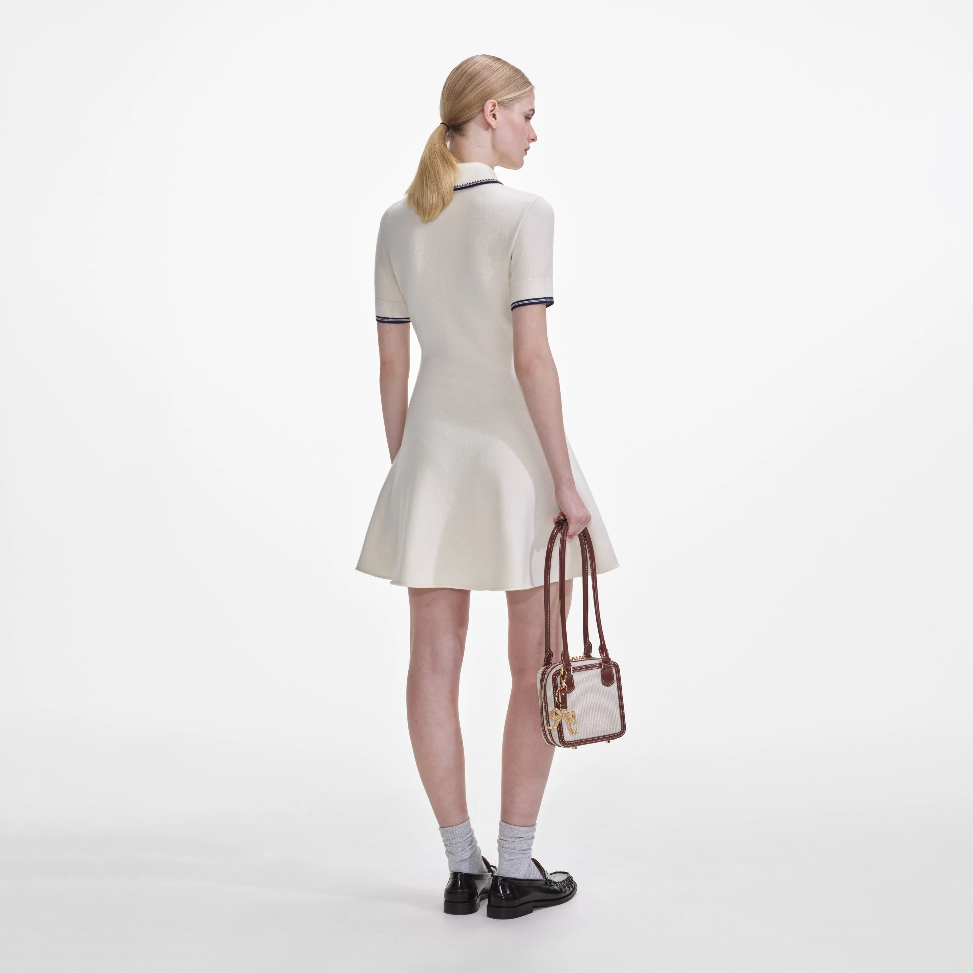 Cream Knit SP Mini Dress - Image 3