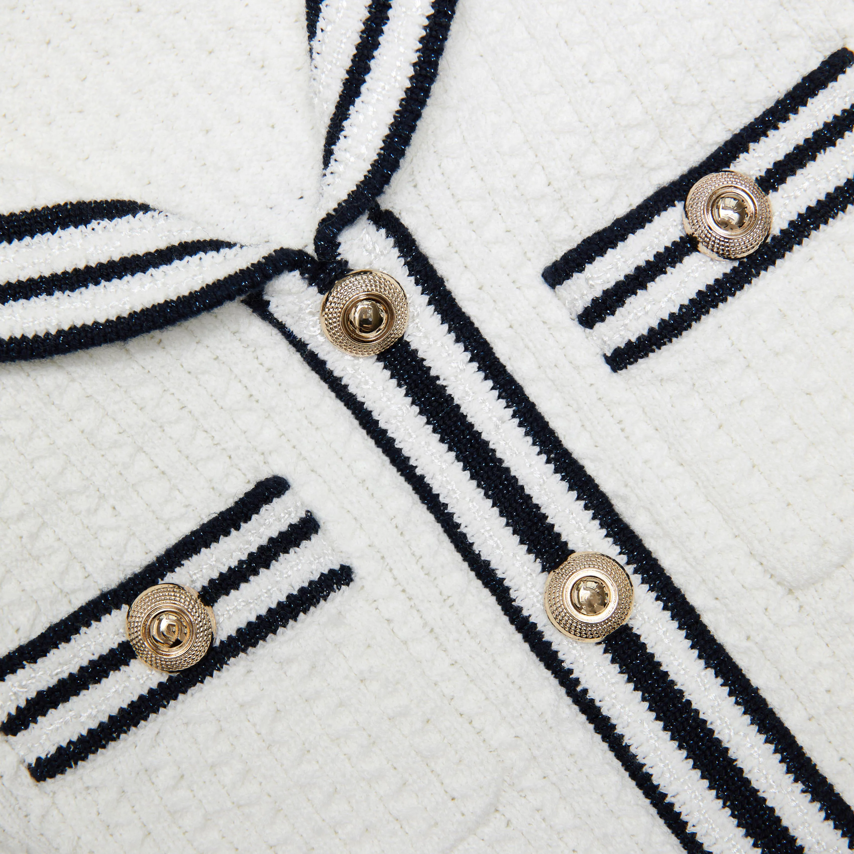 Cream Textured Knit Dress - Image 3