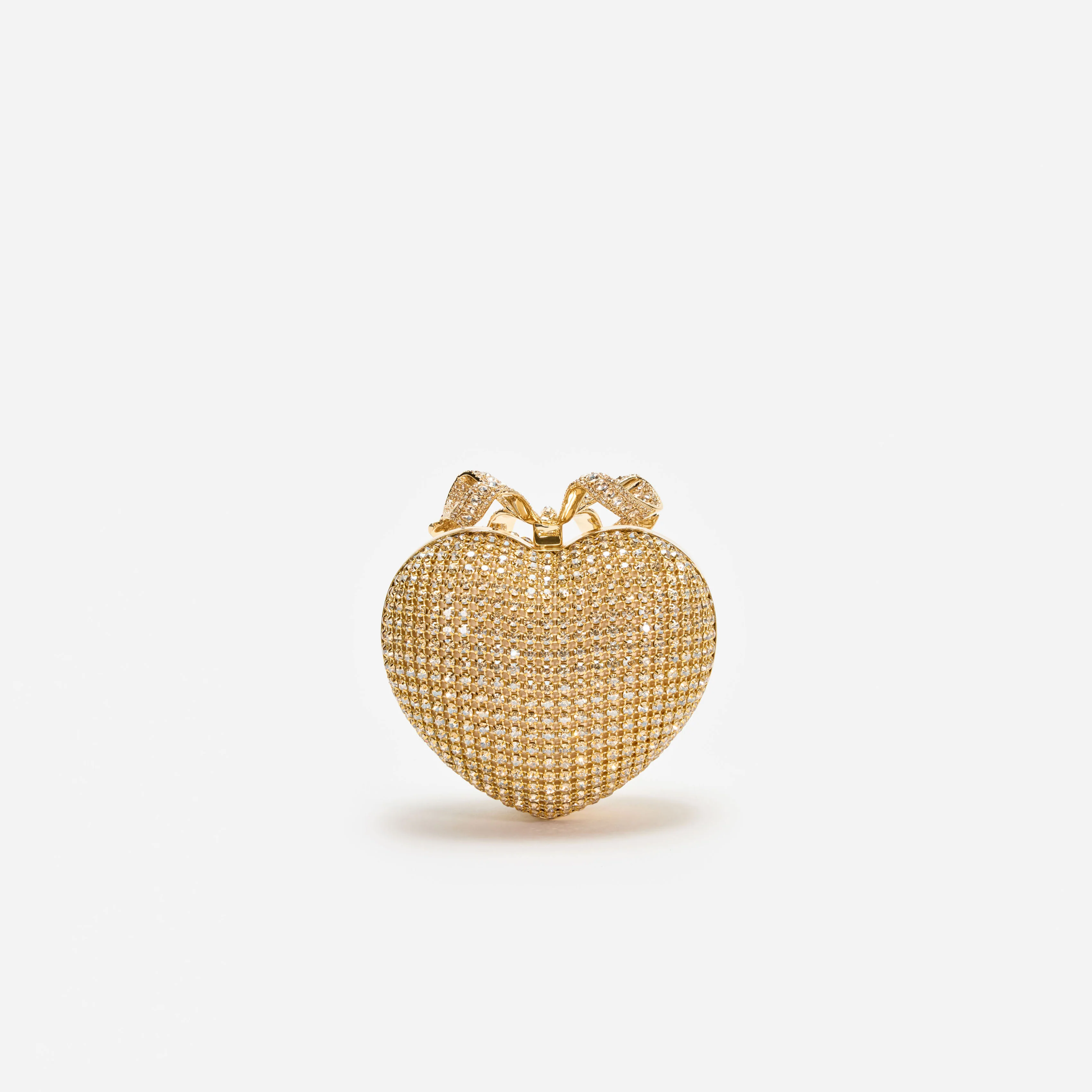 Gold Crystal Heart Clutch - Image 3