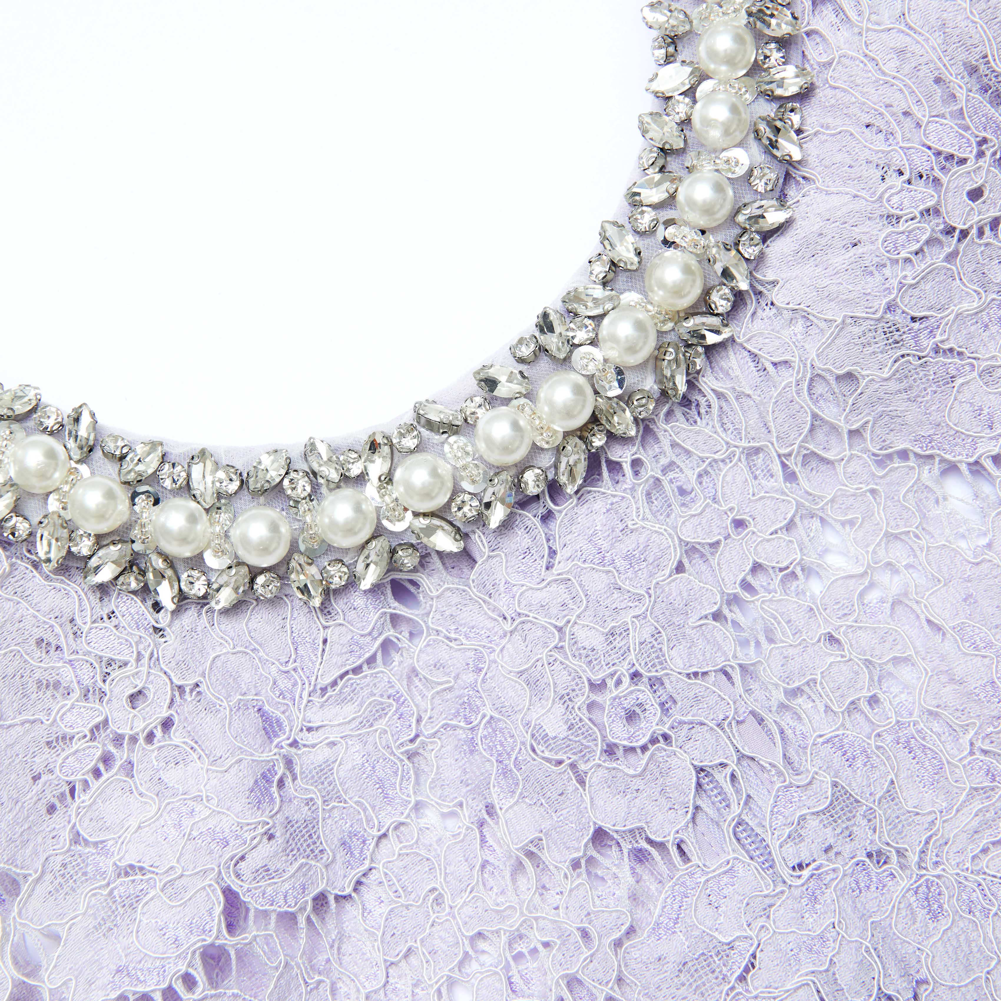Lilac Lace Mini Dress - Image 5
