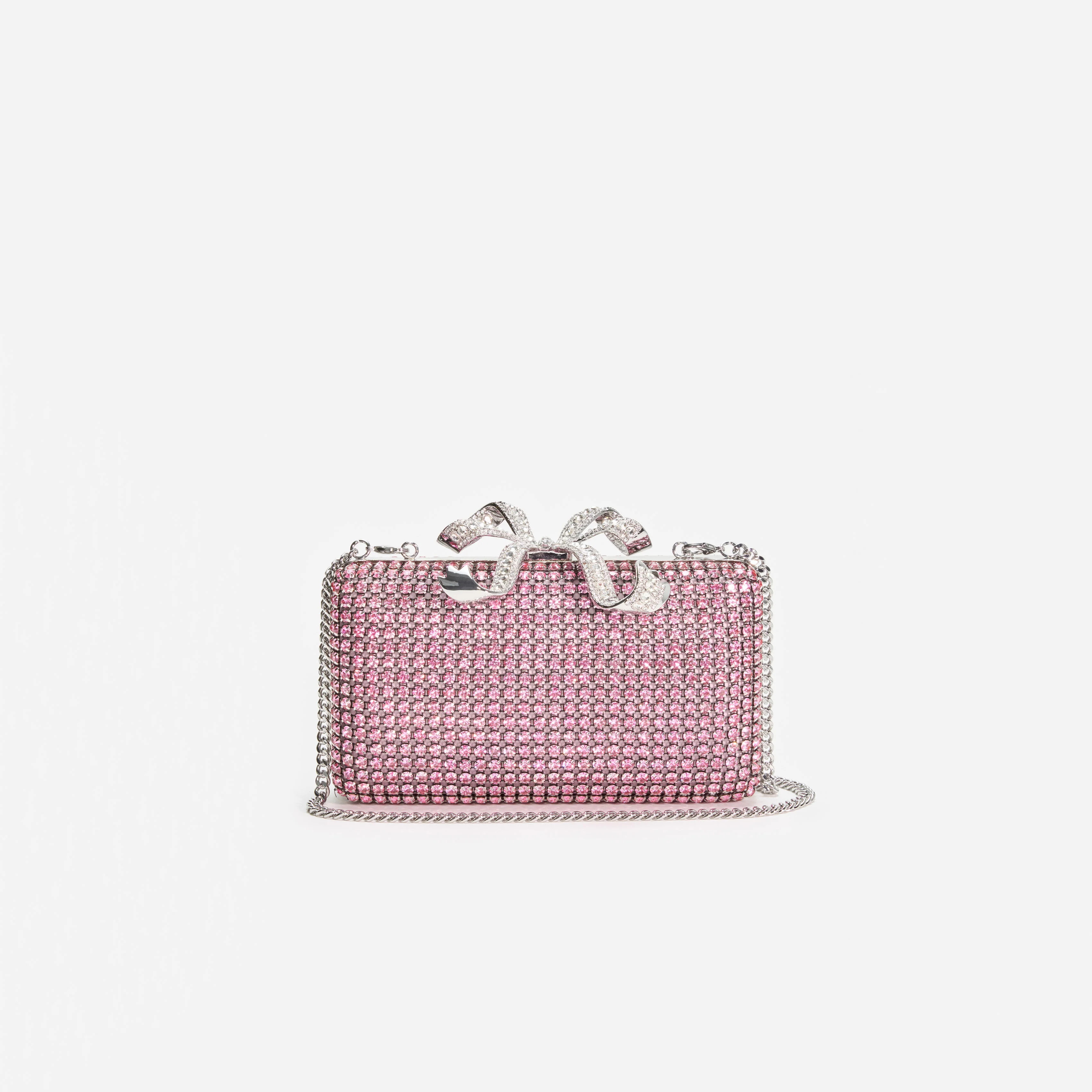 Pink Crystal Box Clutch - Image 4