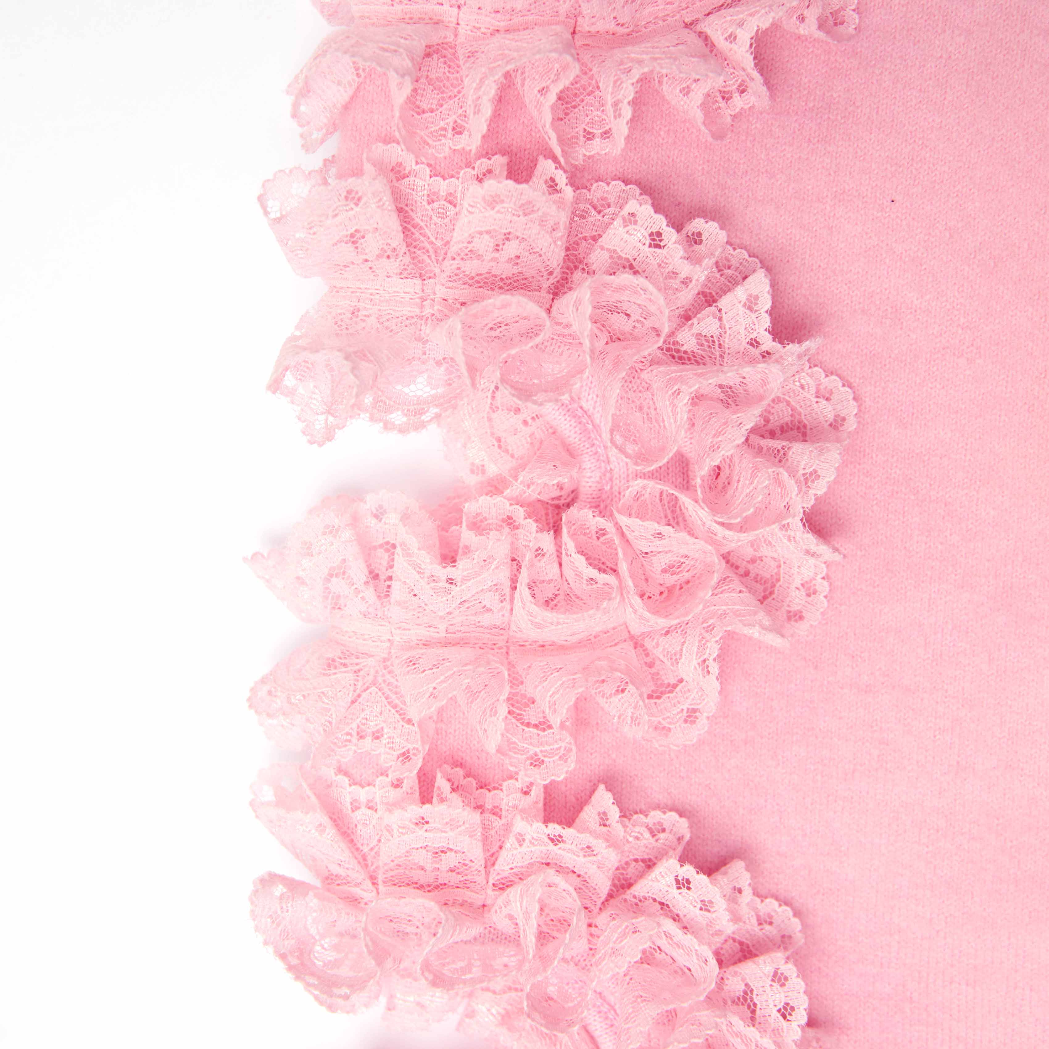 Pink Cut Out Lace Detail Cardigan - Image 5