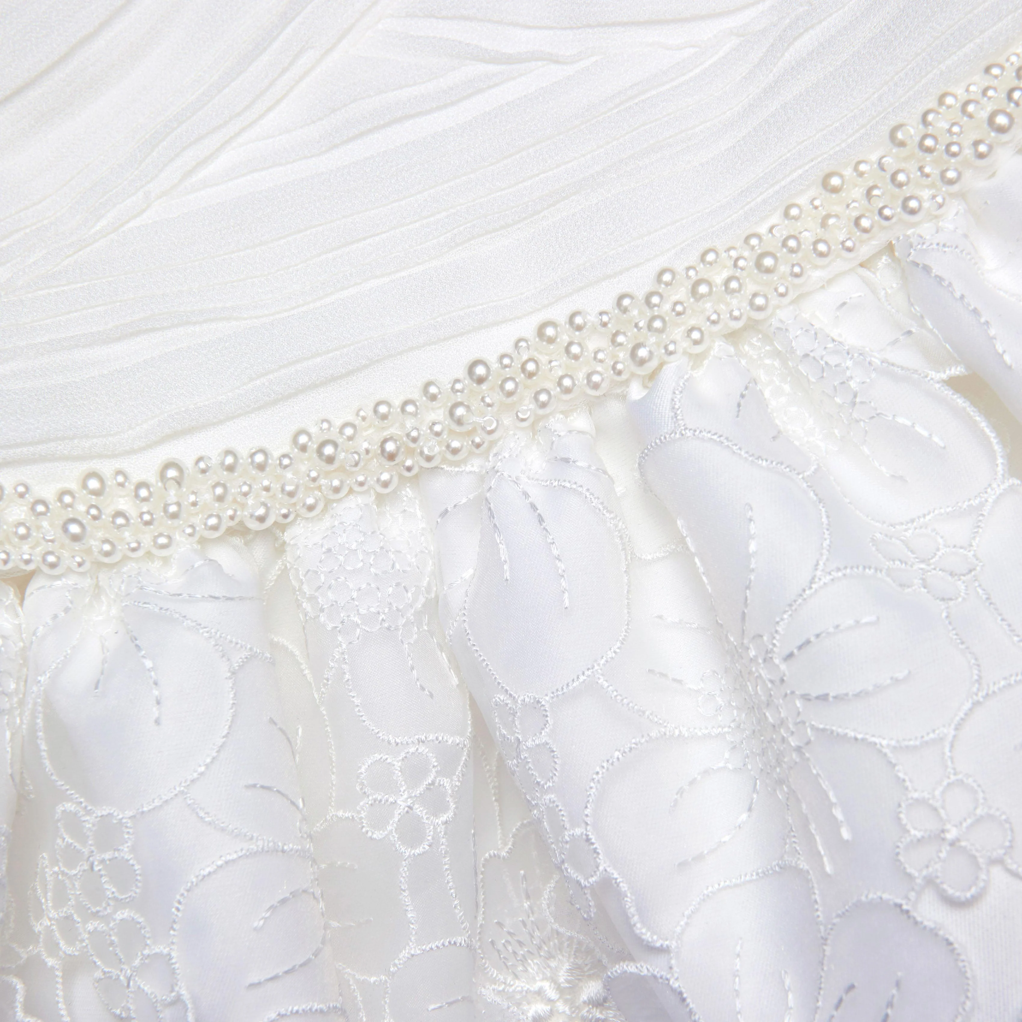 White Organza Bandeau Midi Dress - Image 5