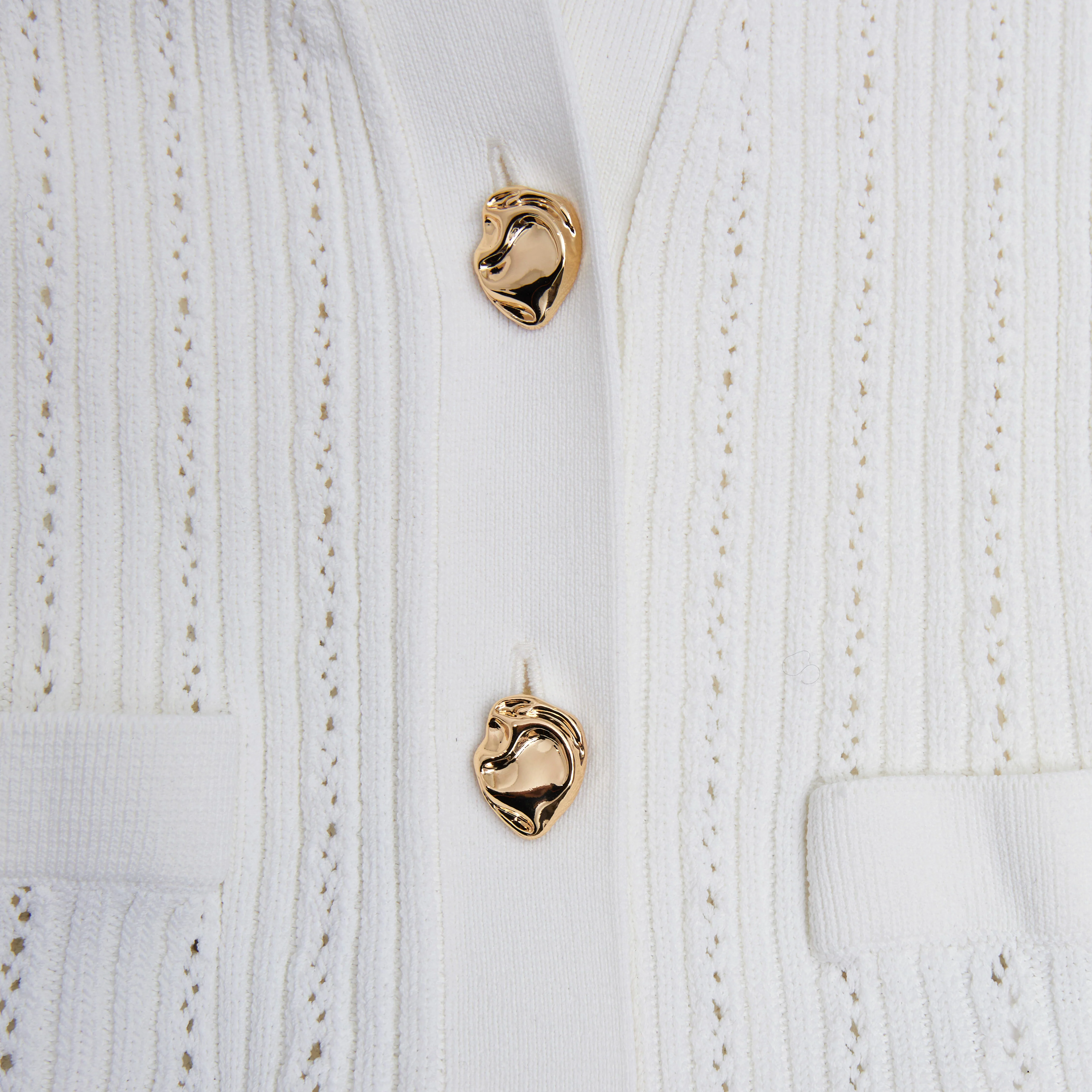 White Peplum Knit Top - Image 5