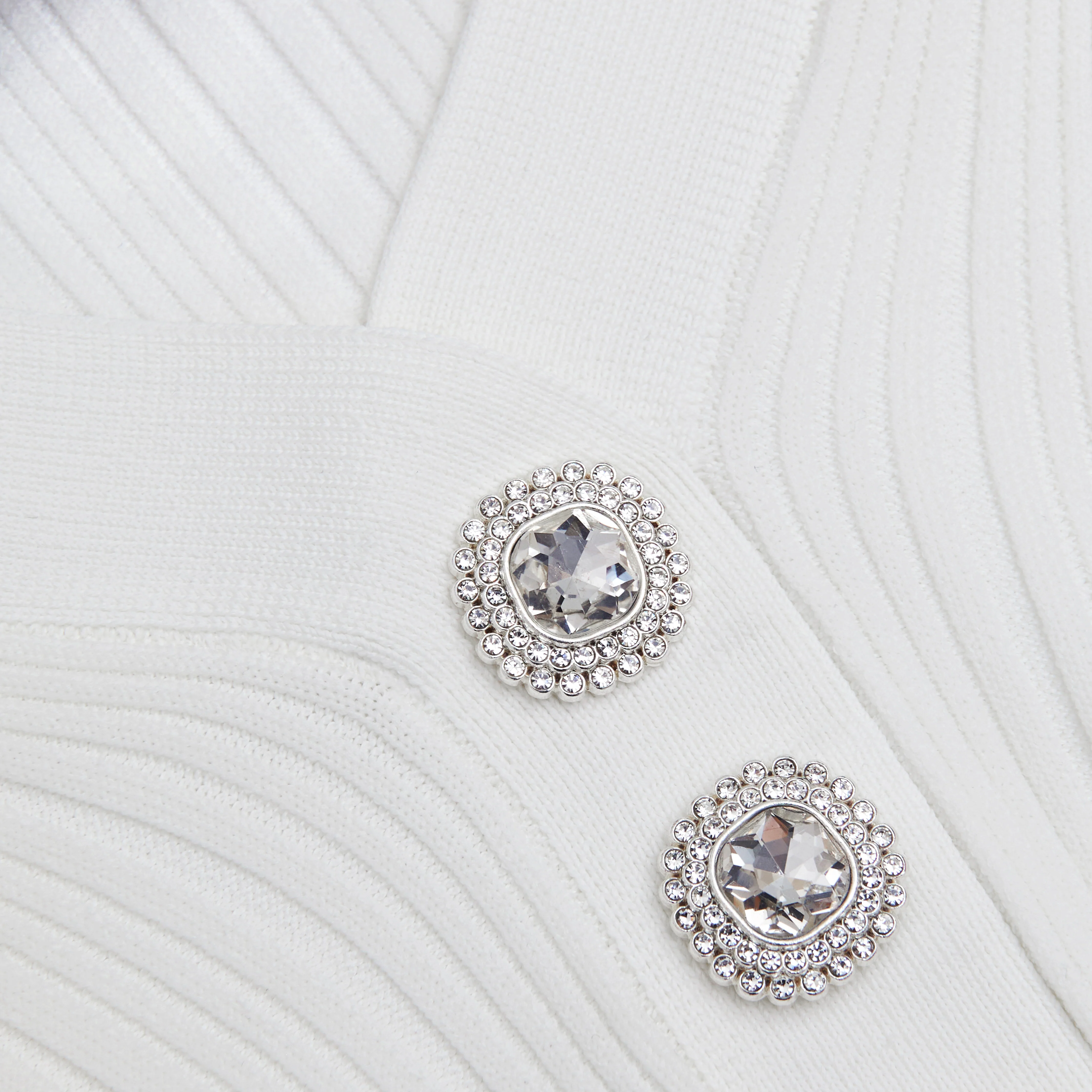 White Ribbed Knit Mini Dress - Image 5
