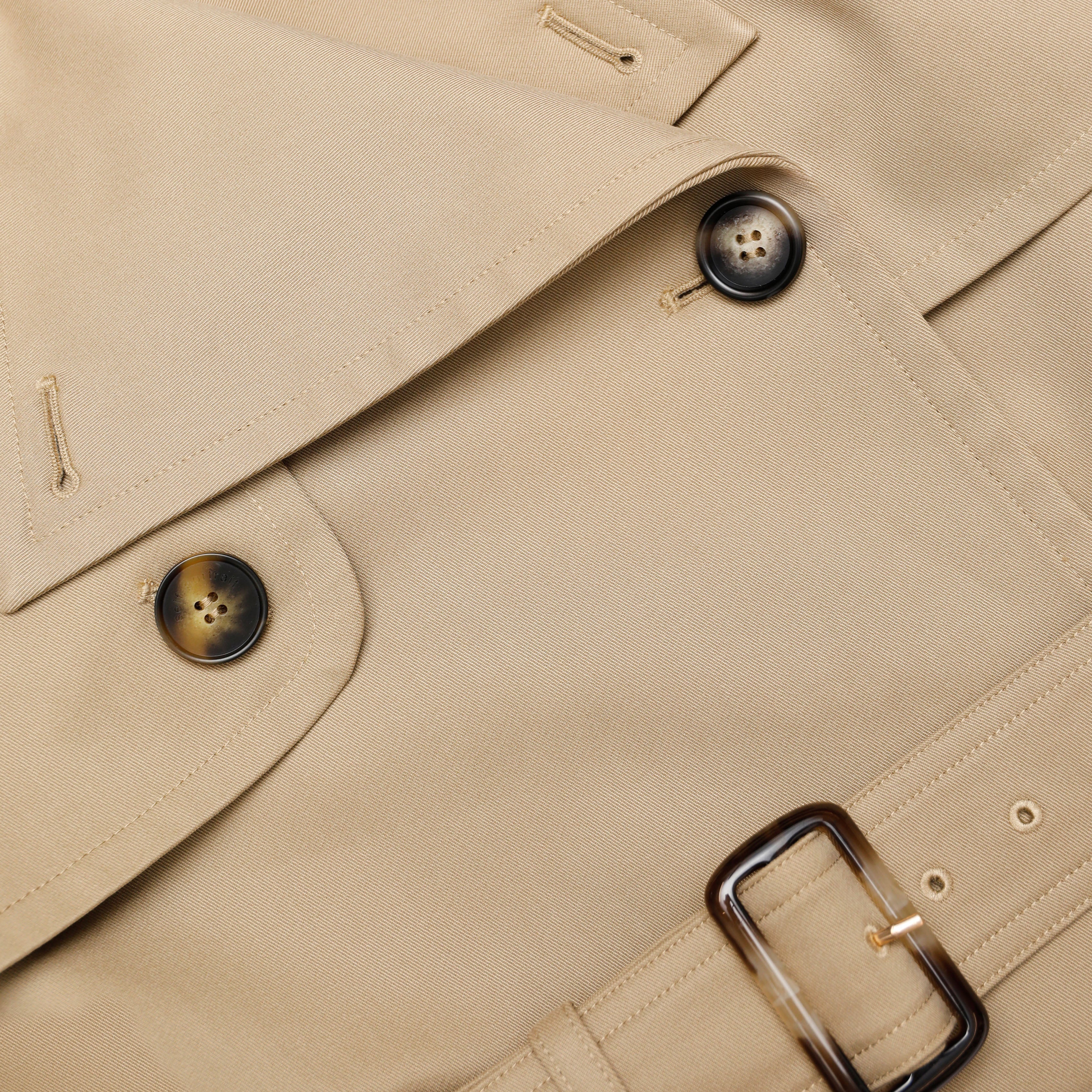 Beige Cropped Trench Jacket - Image 7