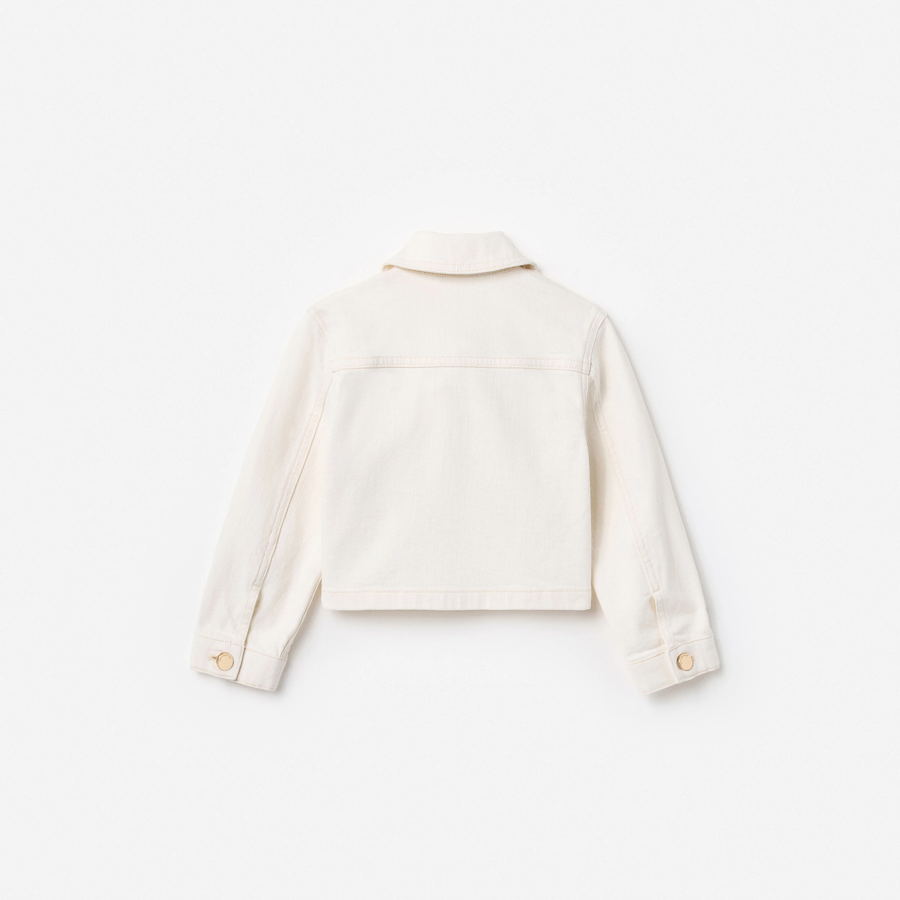 Cream Denim Cherry Motif Jacket - Image 2