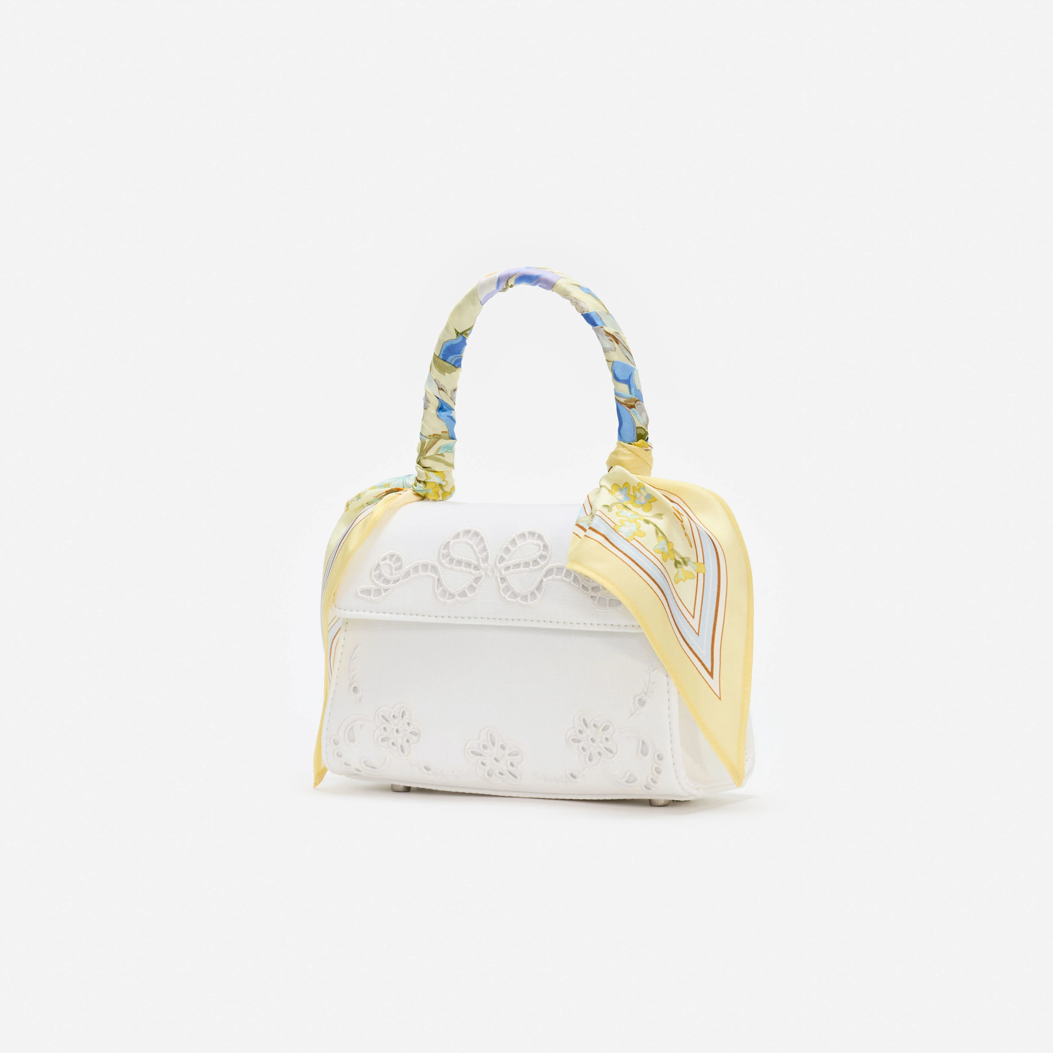 Cream Linen Yellow Floral Mini Bag - Image 2