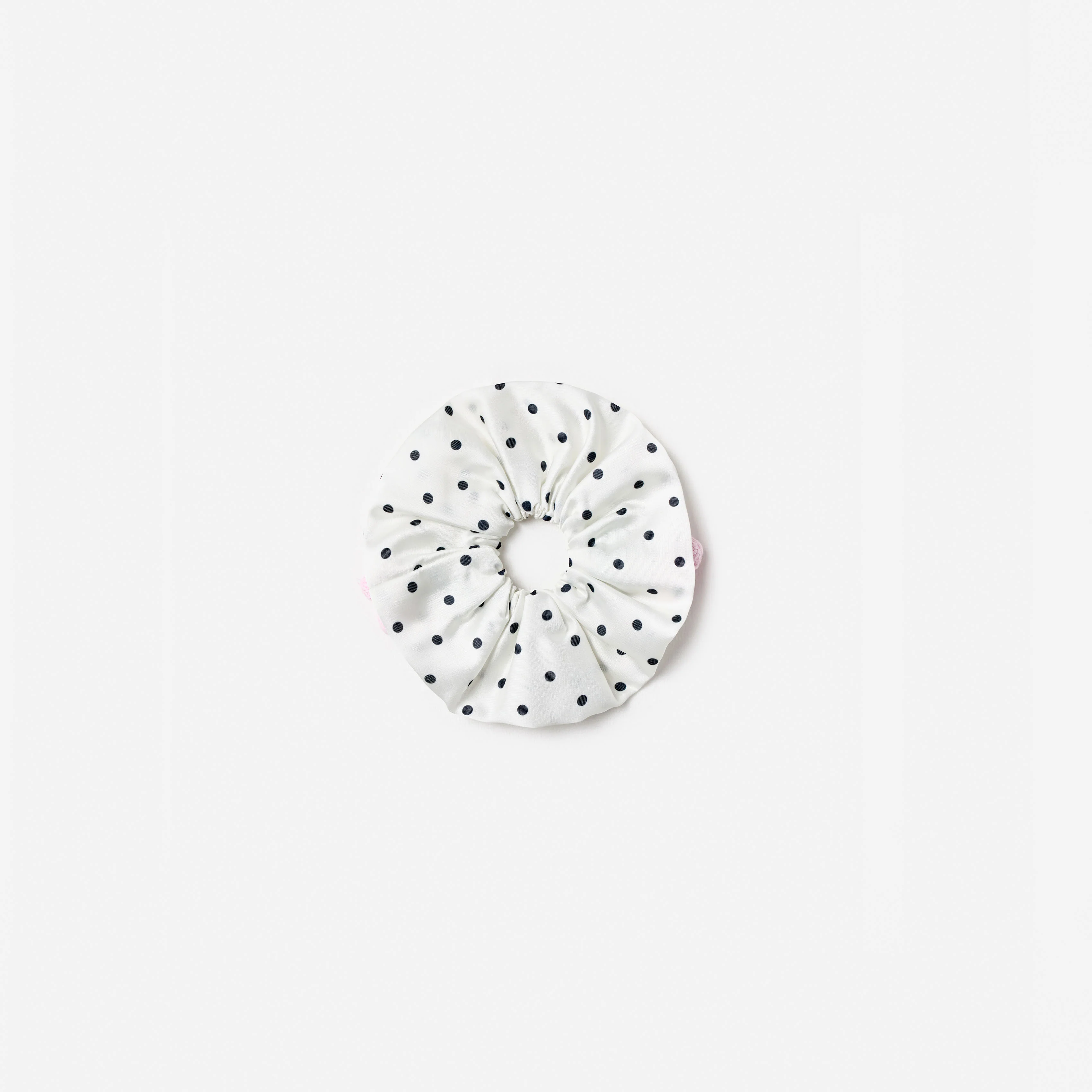 Cream Polka Dot Cherry Scrunchie - Image 2