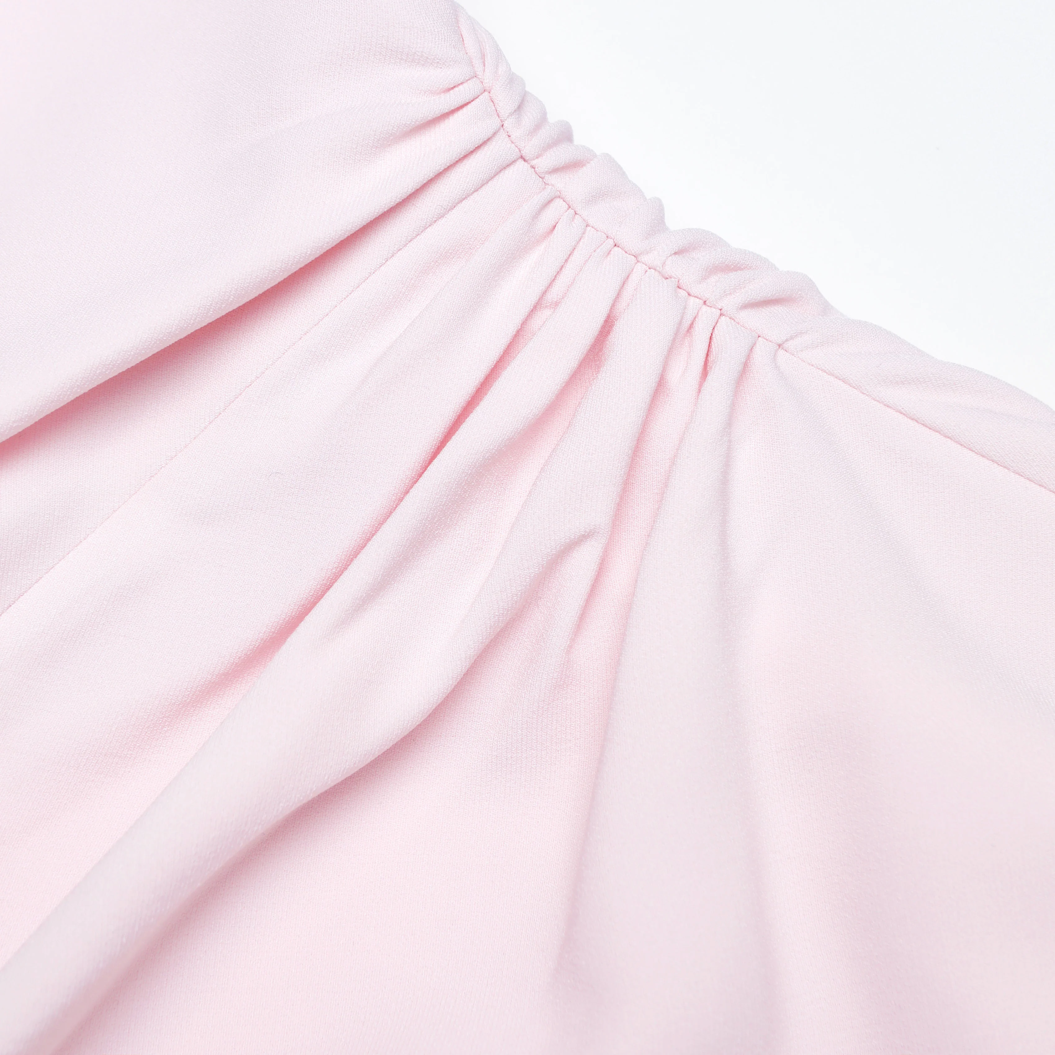 Pink Crepe Halter Neck Maxi Dress - Image 5