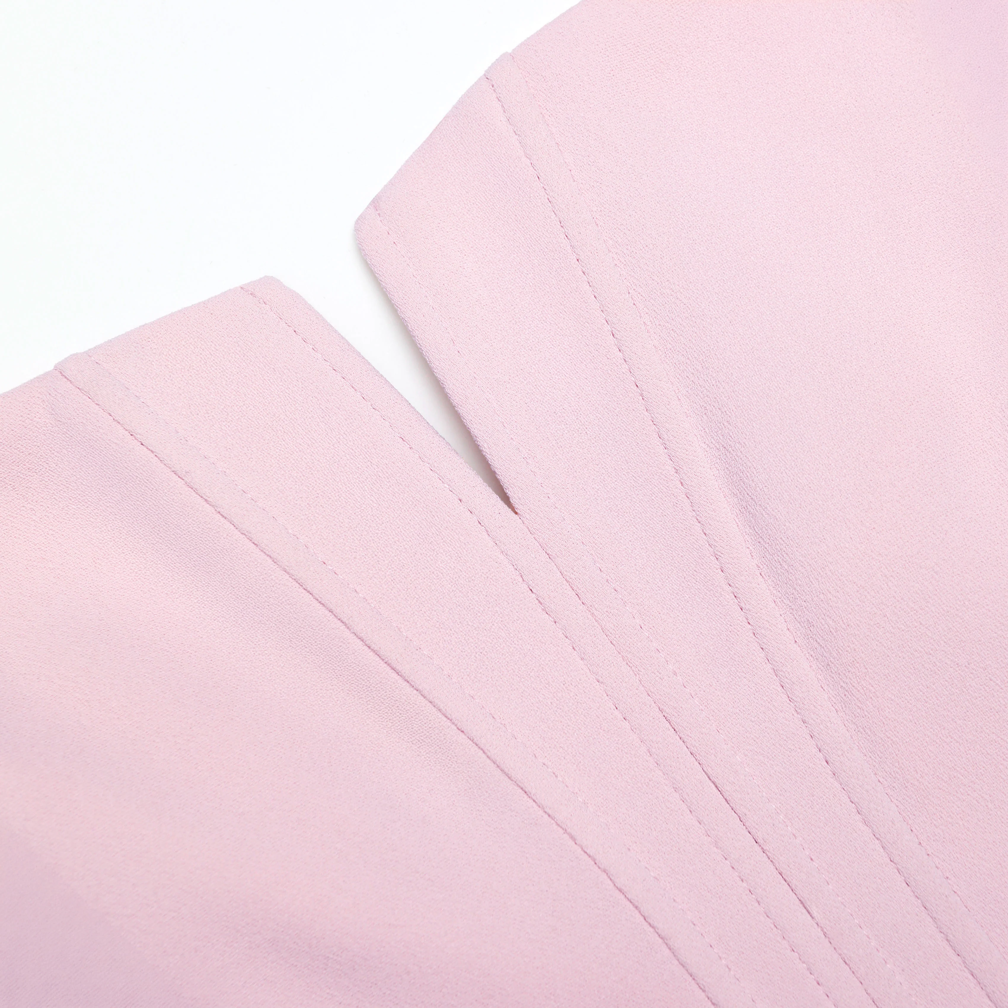 Pink Crepe Midi Dress - Image 5