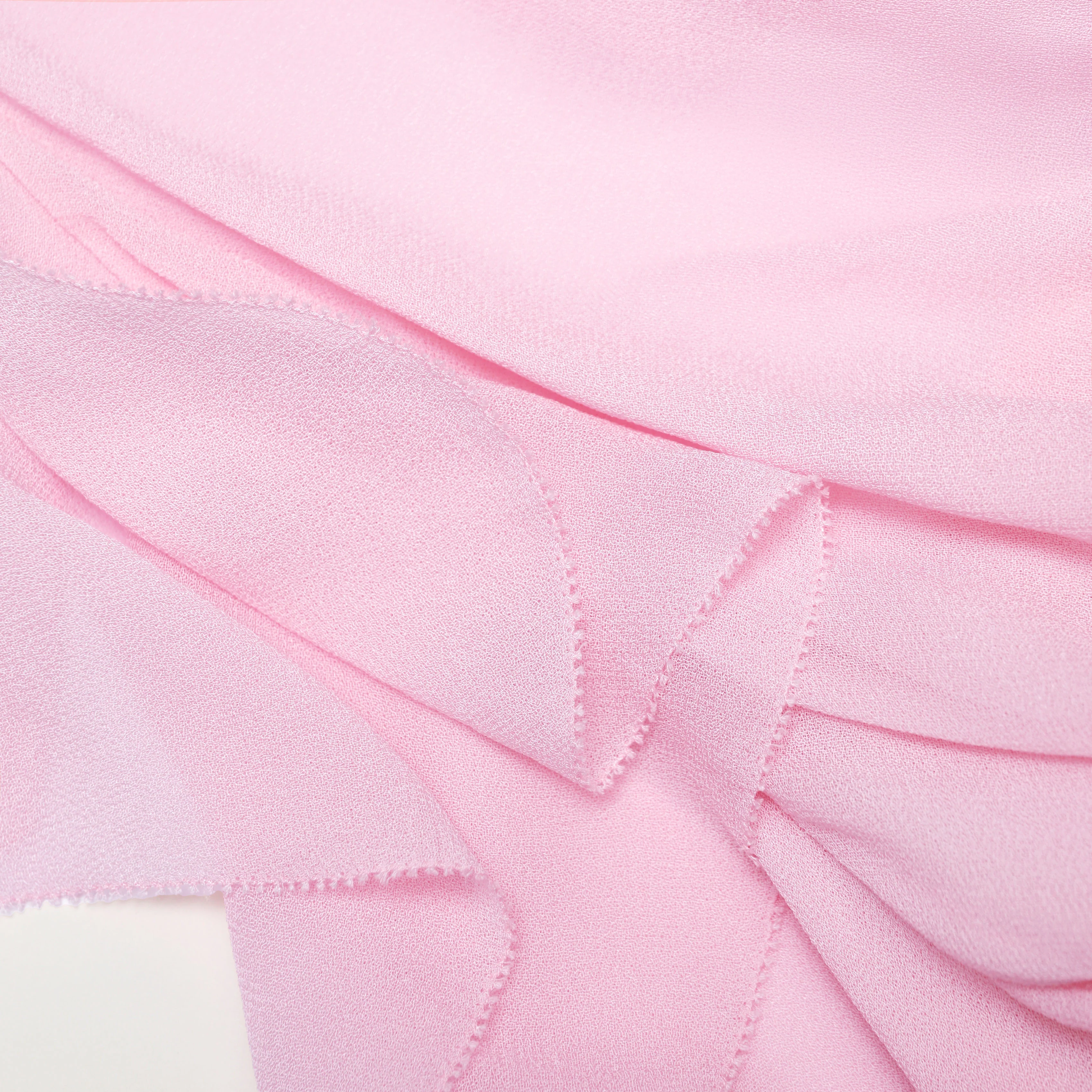 Pink Georgette Frill Maxi Dress - Image 5