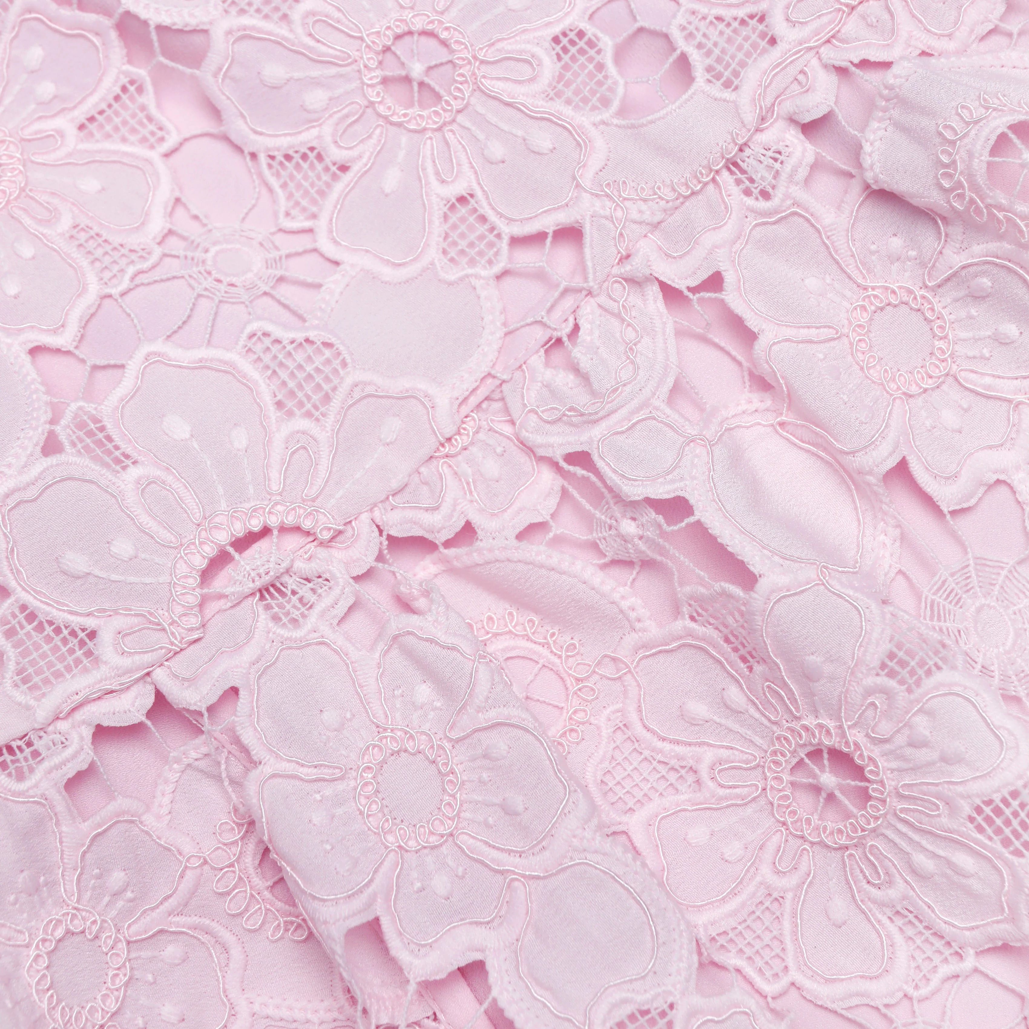 Pink Lace Collared Mini Dress - Image 5