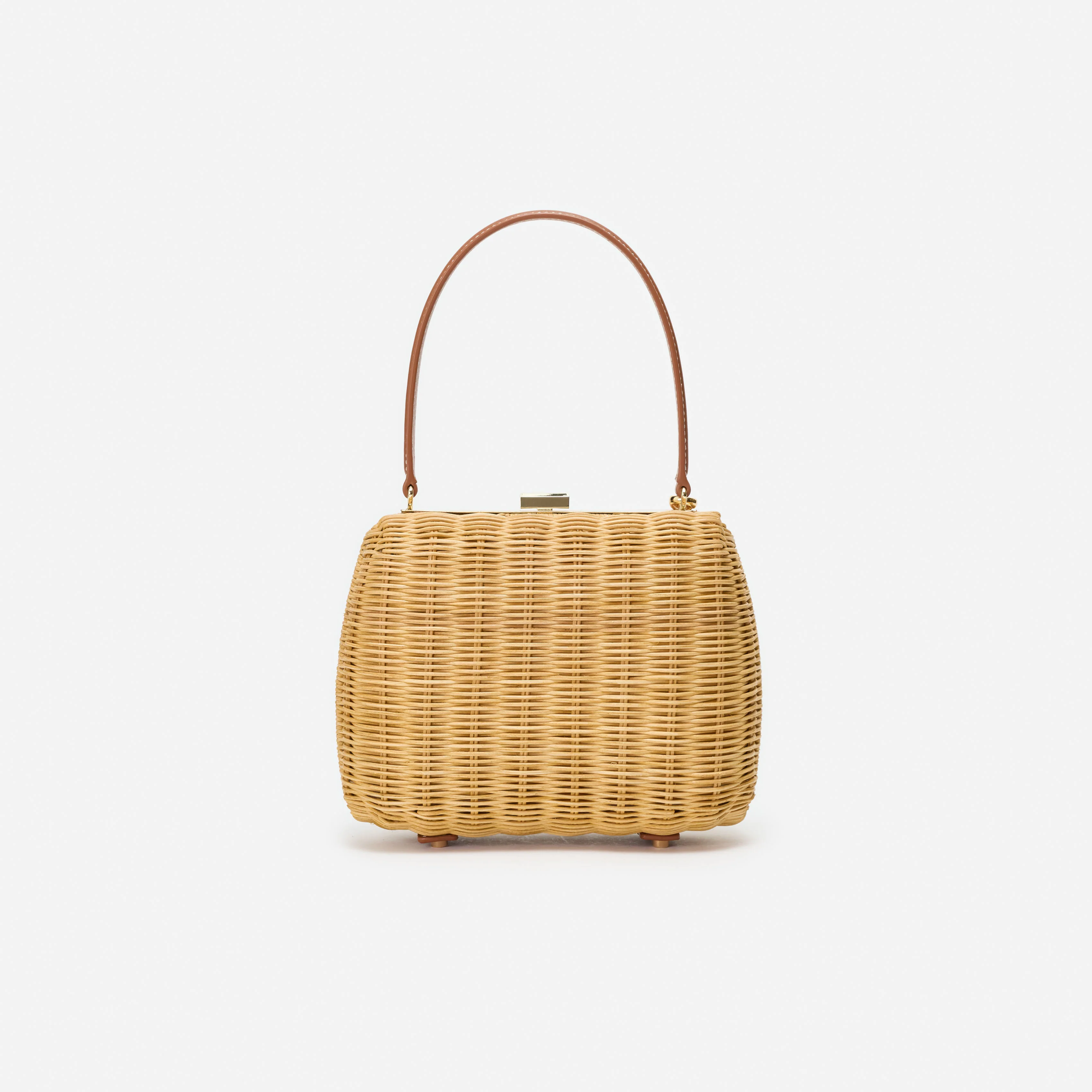 Rattan Cherry Charm Mini Bag - Image 3