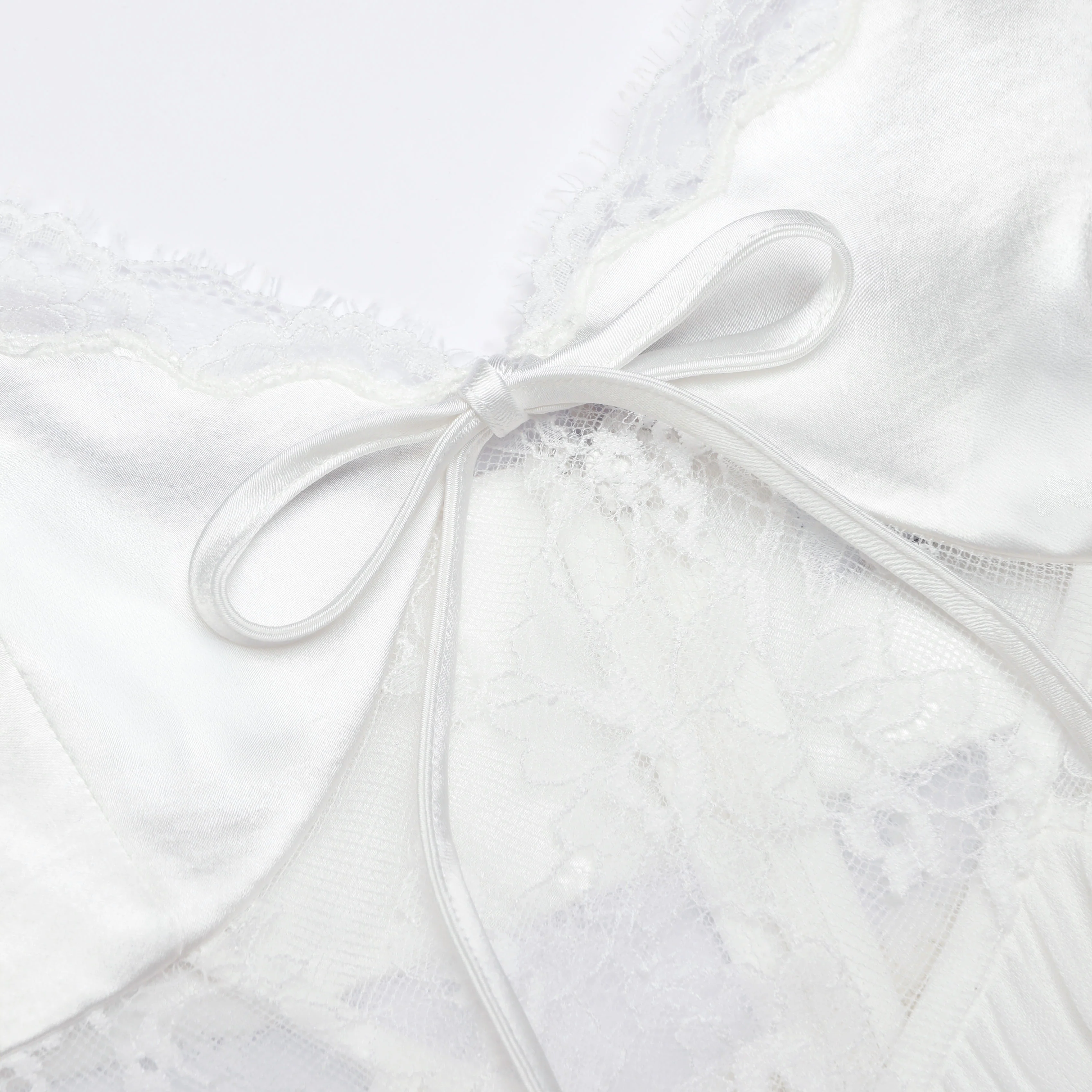 White Georgette Satin Maxi Dress - Image 5