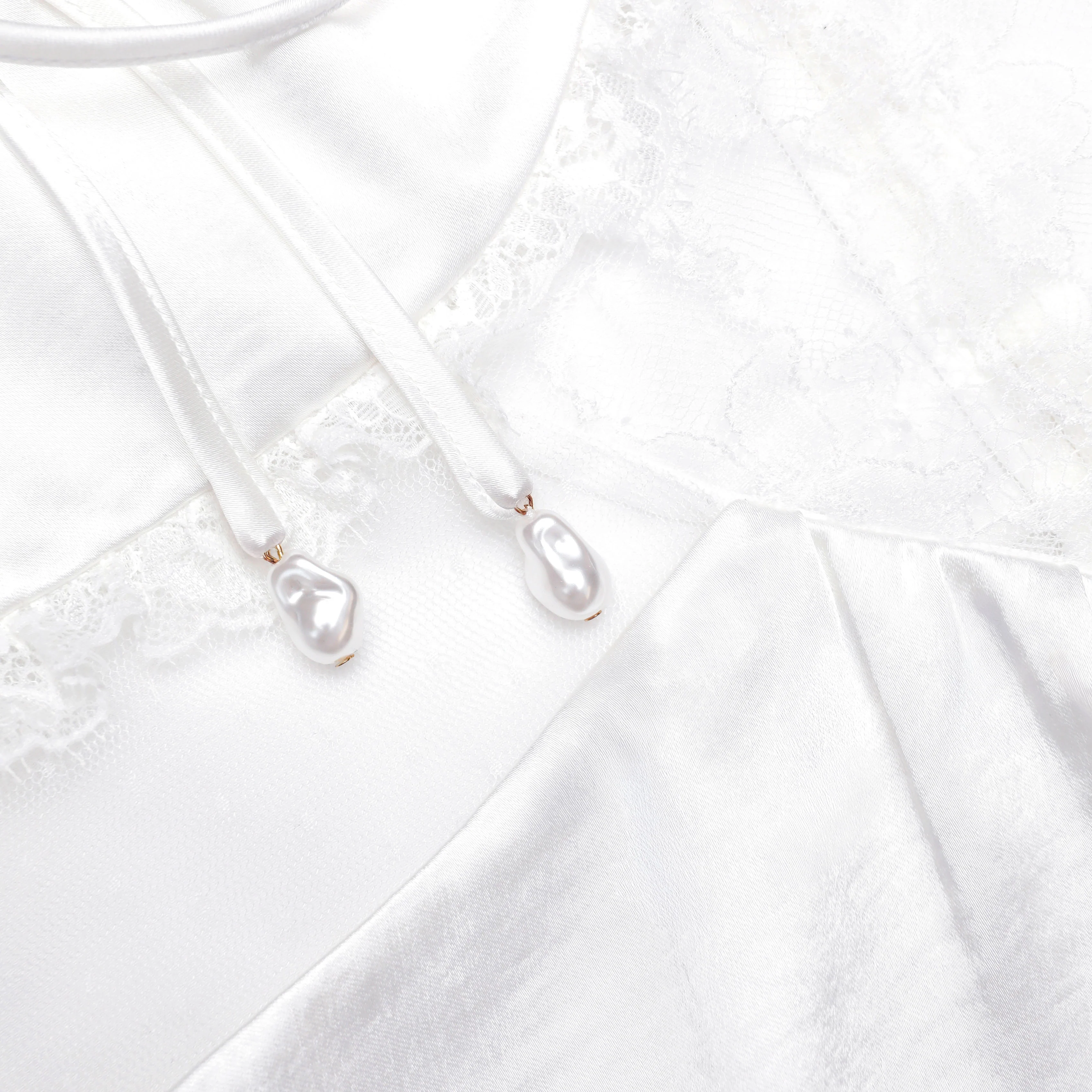 White Satin Lace Top - Image 5