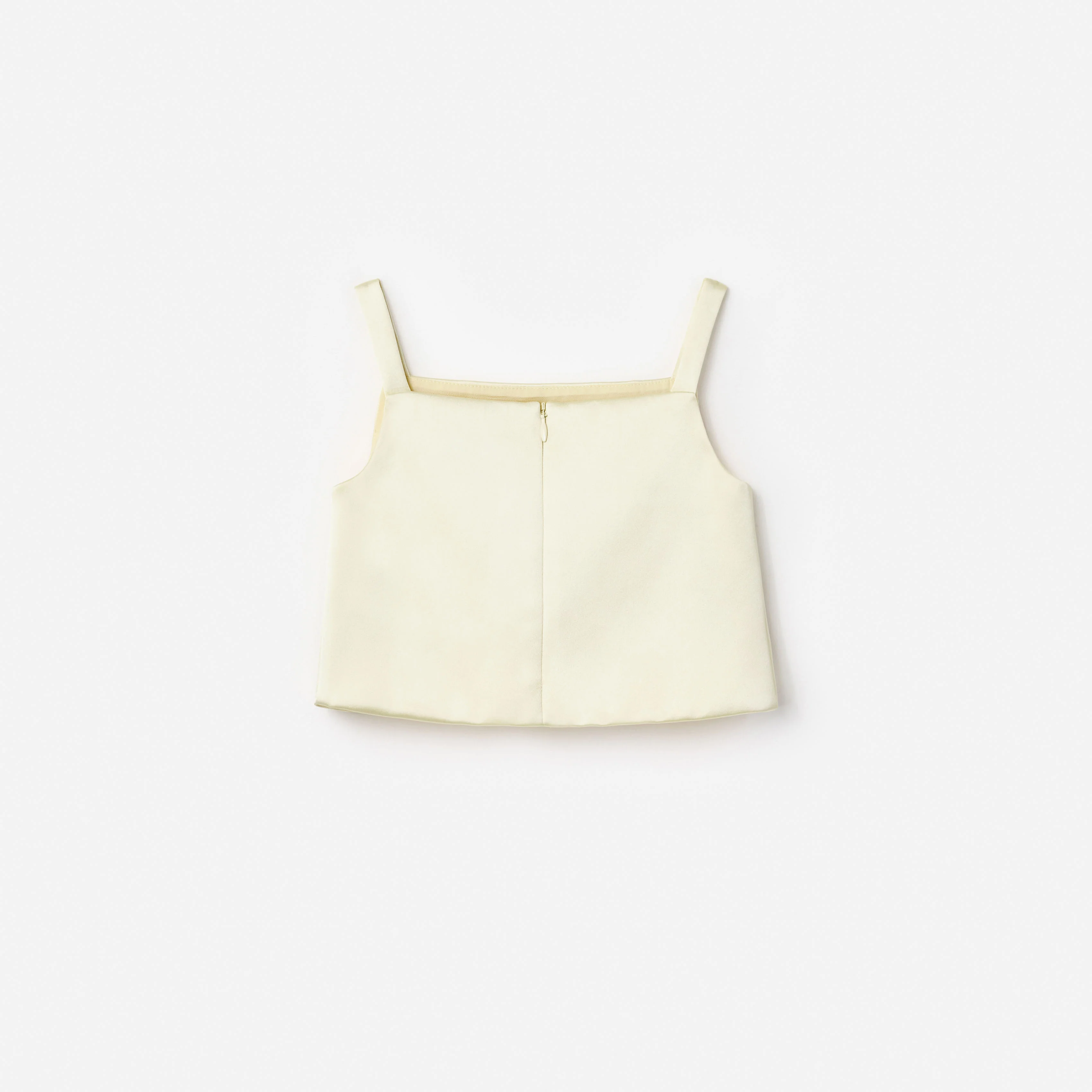 Yellow Satin Sequin Flower Top - Image 2