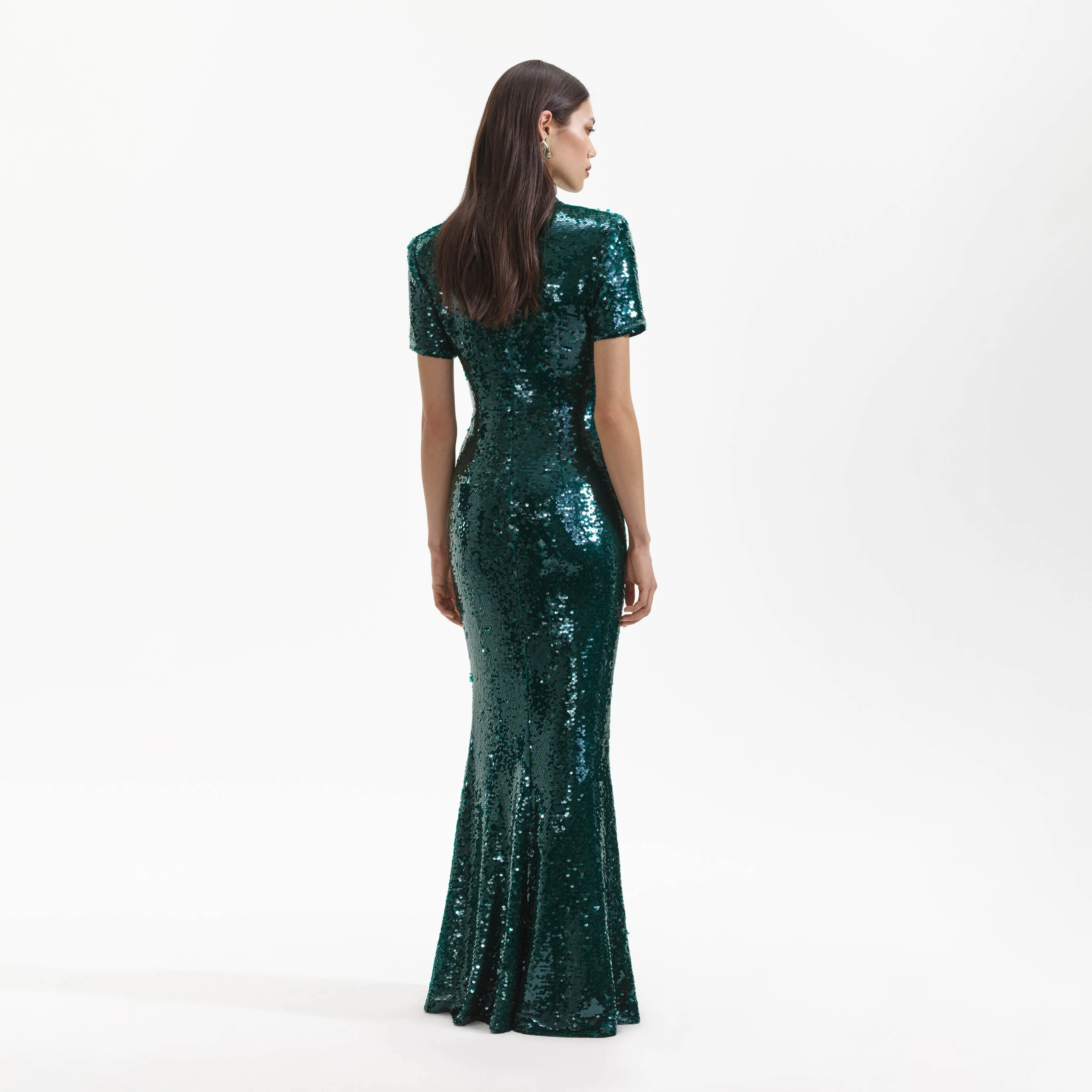Teal Sequin Maxi Dress - Image 8