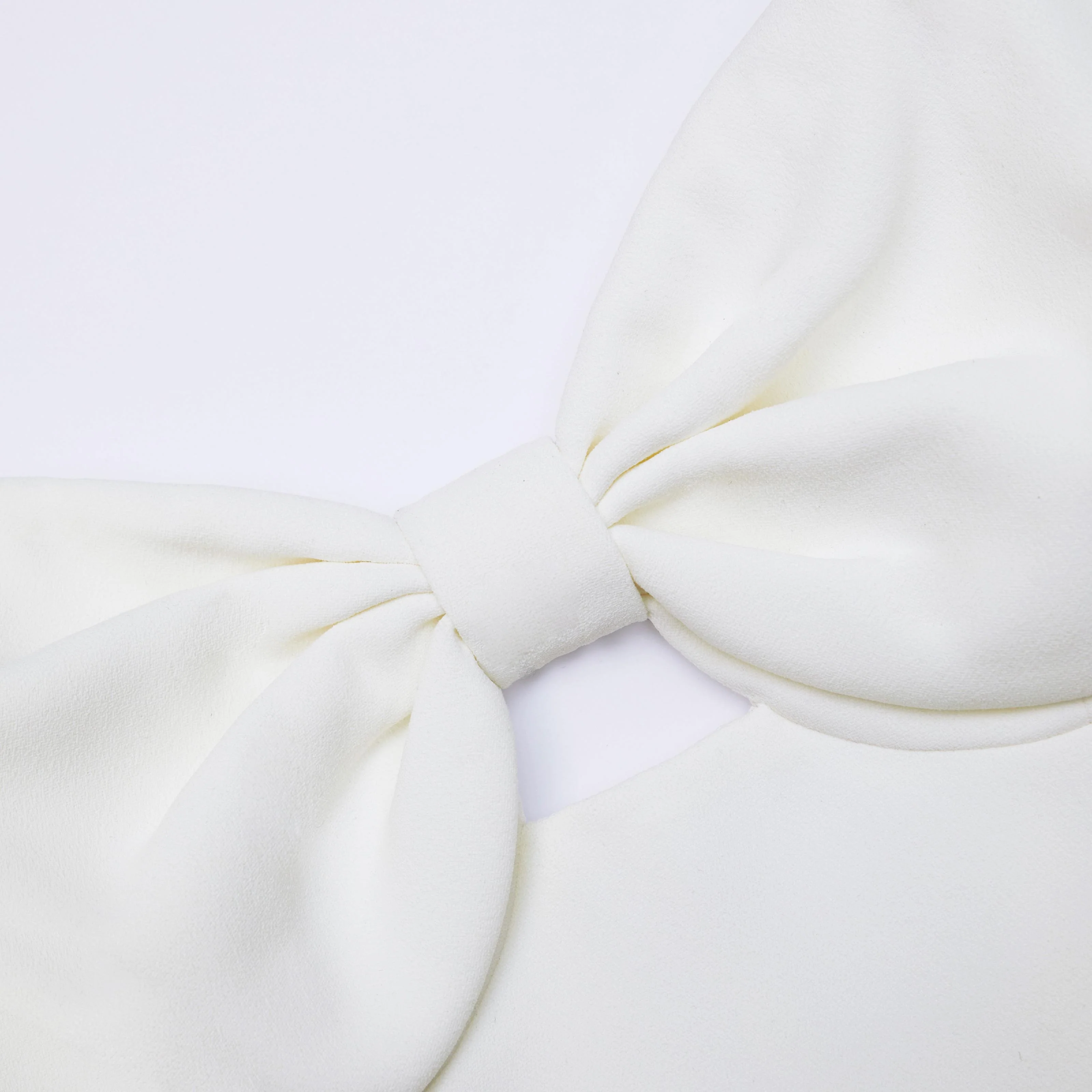 White Crepe Bow Jumpsuit - Image 5